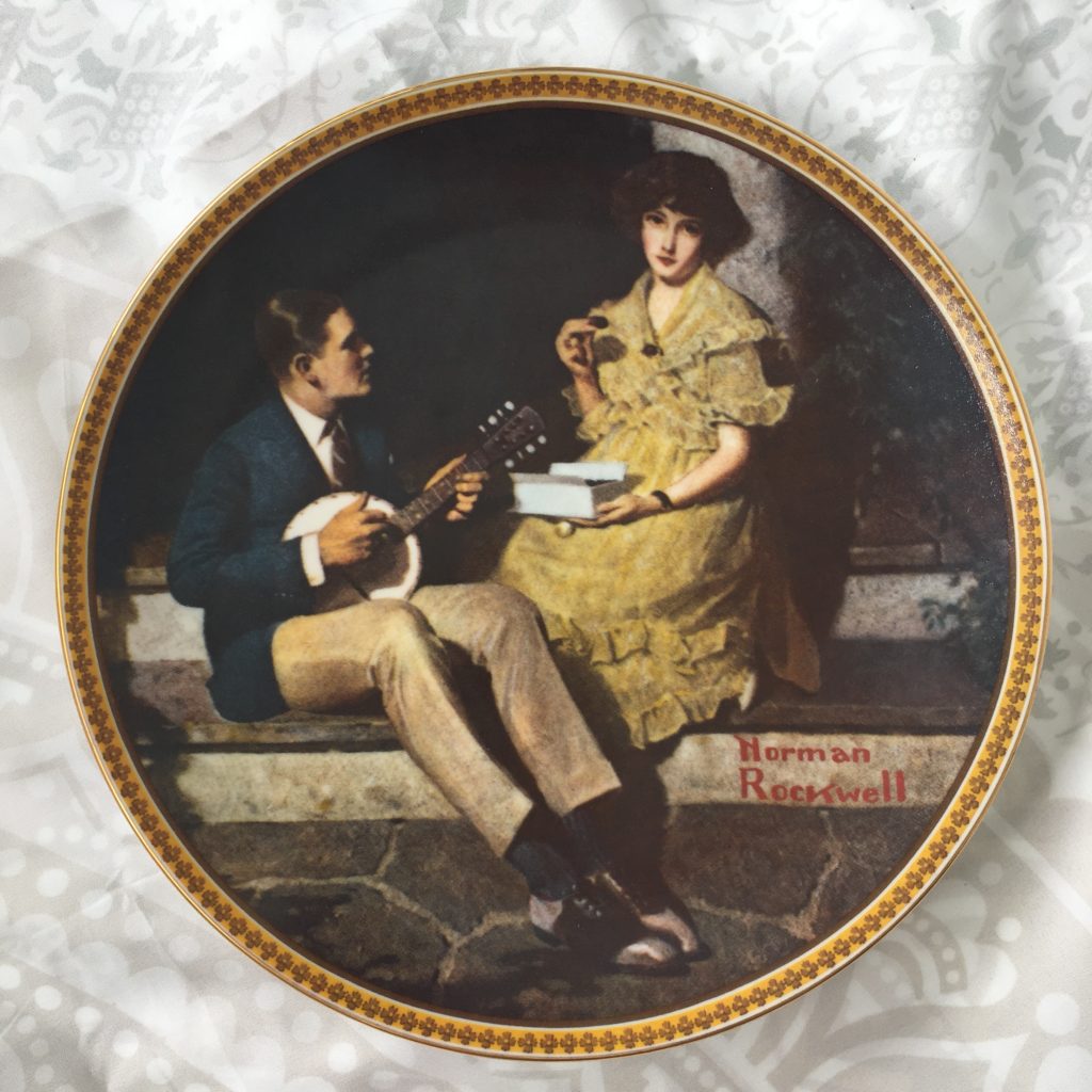 norman rockwell, plate, 